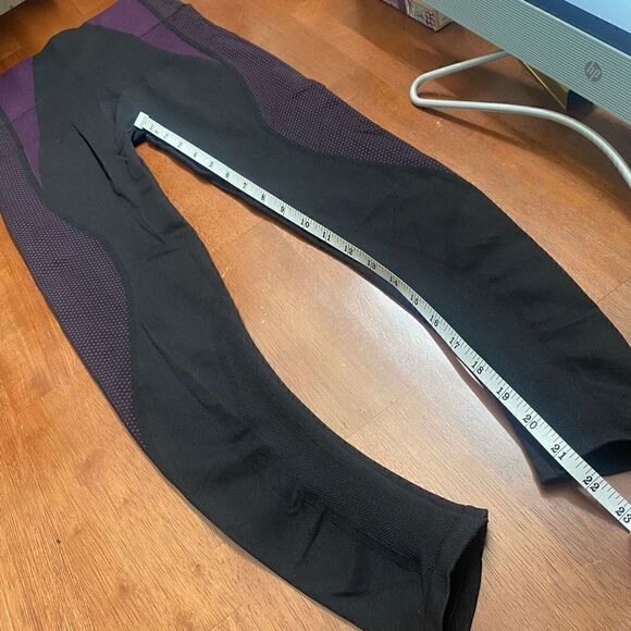 Spanx look at me purple black seamless leggings medium - Picture 7 of 12